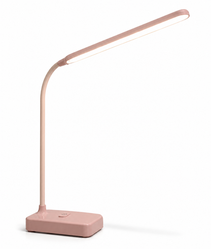 Lampe de bureau LED tactile rose à col de cygne flexible